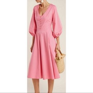 Staud Veronica Pink Midi Dress XS NWOT